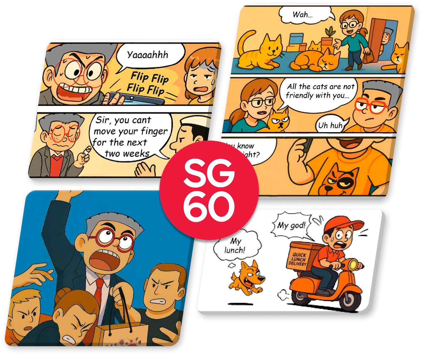 The mikomiko app generating a Singapore-inspired character scene